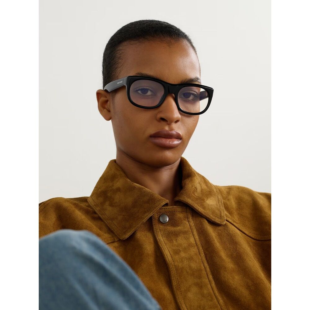 NEW Saint Laurent SL 88 Black Square Optical Glasses Frames 54mm - Floor Model